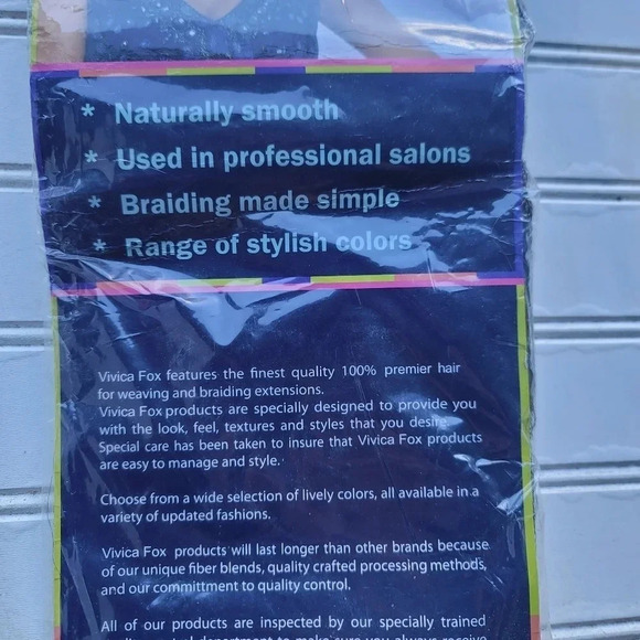 Jumbo Kaneka Braid, 100% Kanekalon color 1B black Vivica Fox Collection FS 1B 30 - Picture 2 of 15